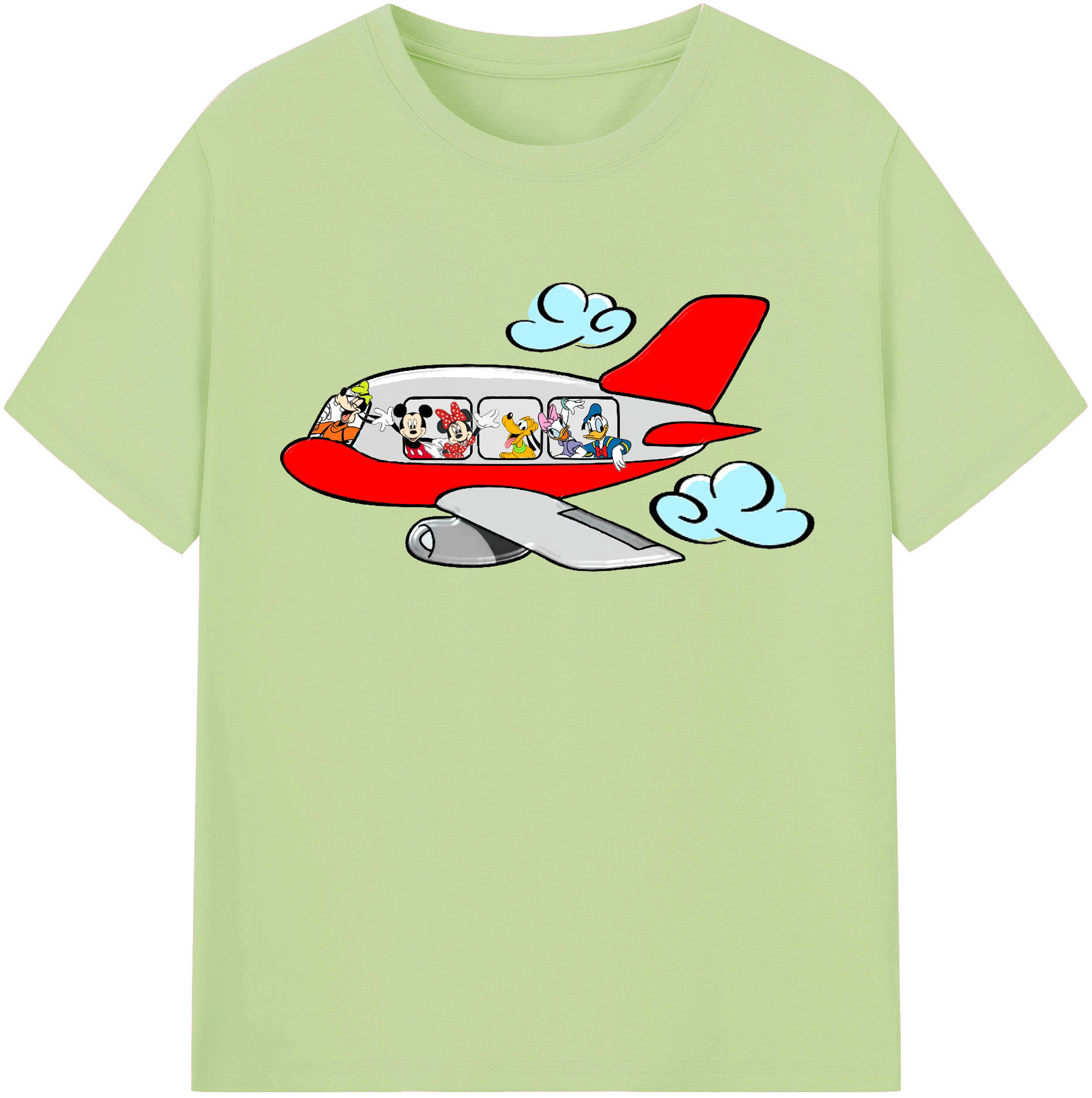 （画像用） ミッキーマウス Mickey Mouse 綿100％半袖Tシャツ（フロントプリント）